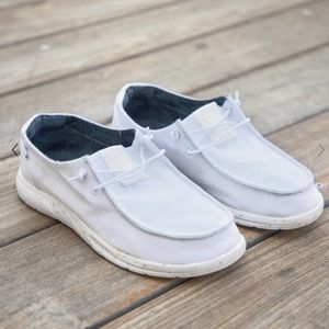 REEF Cushion Momory Foam Coast Slip On Deck Shoes - White